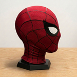 Side profile of the Brand New Day Spider-Man mask showing the raised web lines